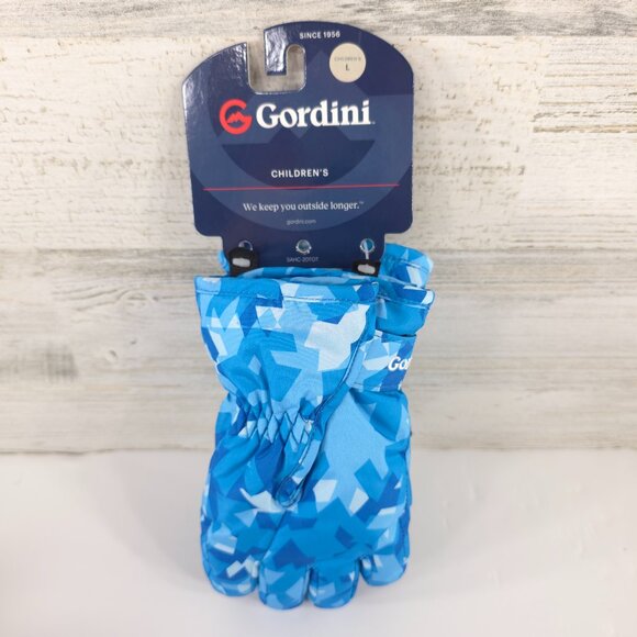 NWT GORDINI WRAP AROUND BLUE GLOVES CHILDREN'S SIZE LARGE WATERPROOF DRI-MAX.... - Picture 3 of 7